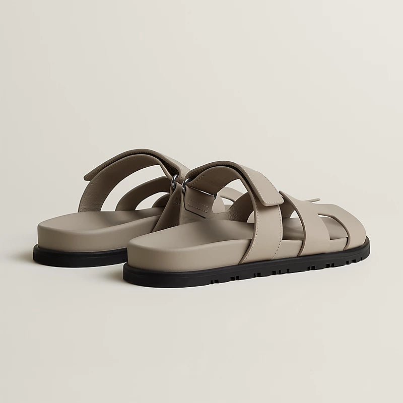 Hermès Chypre Sandals Beige Galet