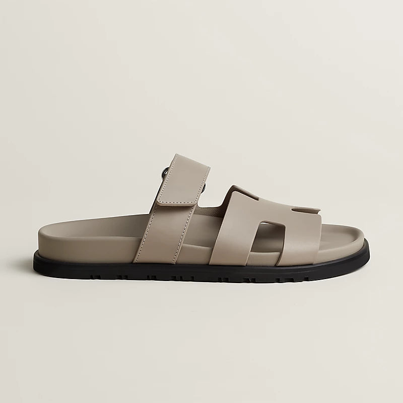 Hermès Chypre Sandals Beige Galet