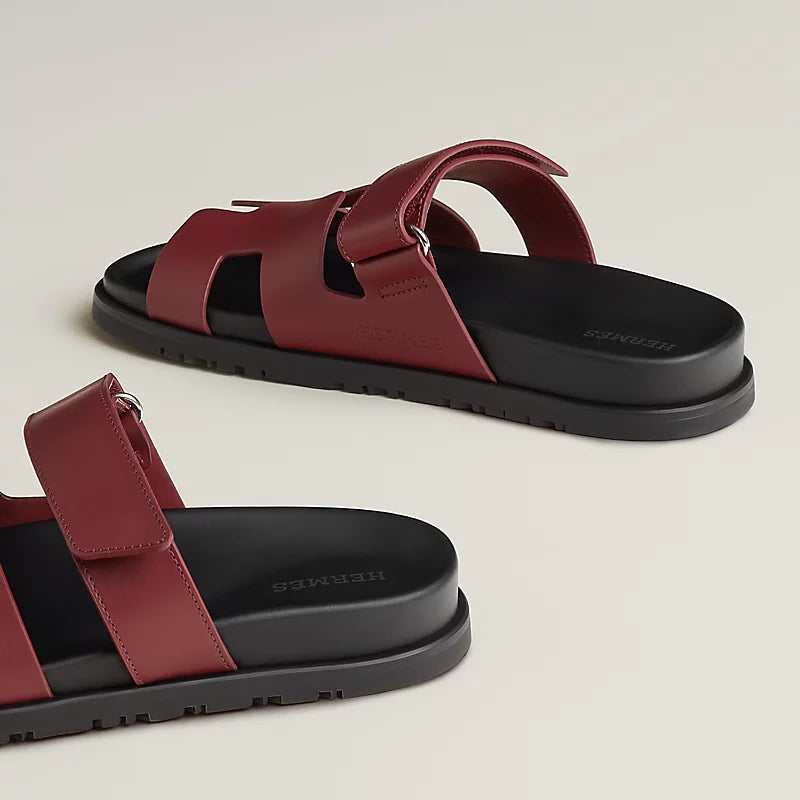 Hermès Chypre Sandals Rouge H