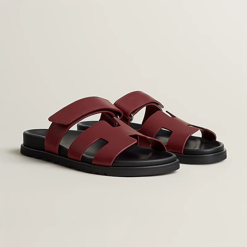 Hermès Chypre Sandals Rouge H