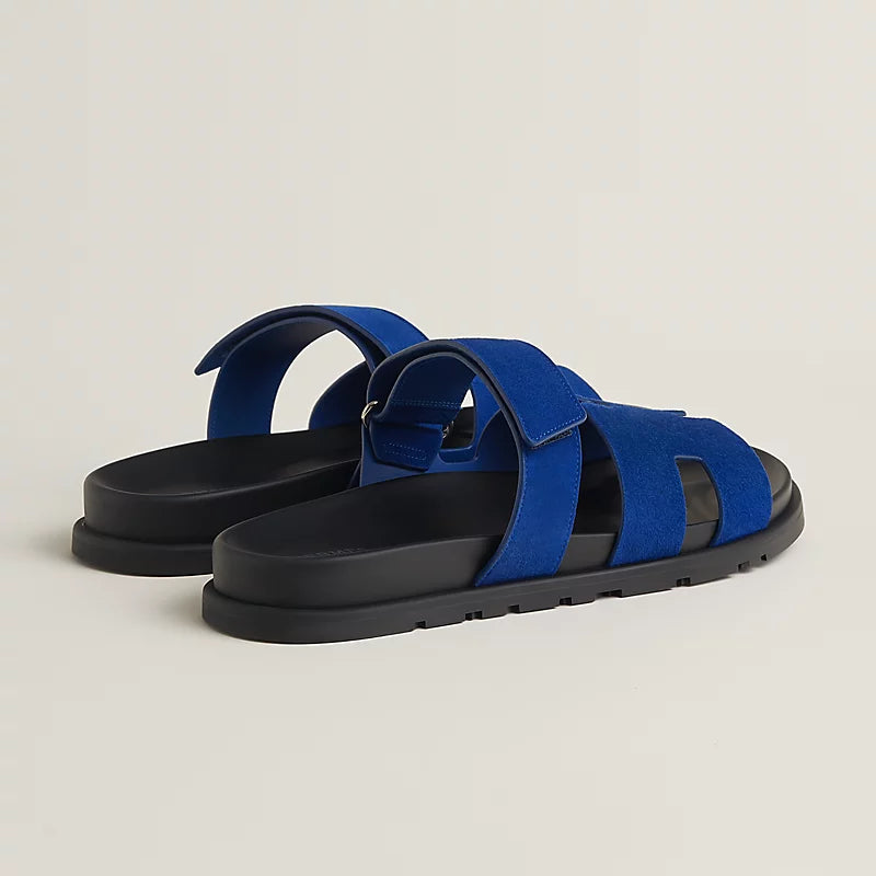 Hermès Mens Chypre Sandals Bleu Smalt