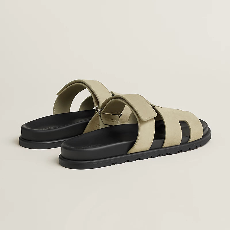 Hermès Mens Chypre Sandals Vert Mosaïque