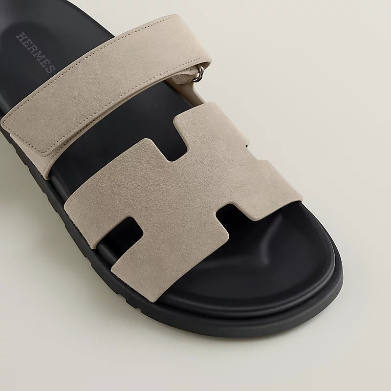 Hermès Mens Chypre Sandals Beige Esquisse