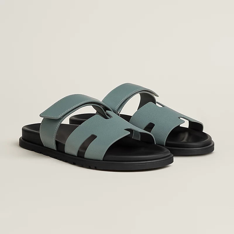 Hermès Mens Chypre Sandals Bleu Tonnerre