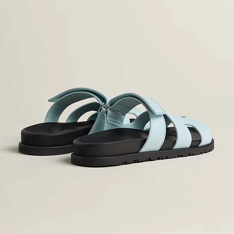 Hermès Chypre Sandals Bleu Brume