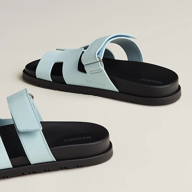 Hermès Chypre Sandals Bleu Brume