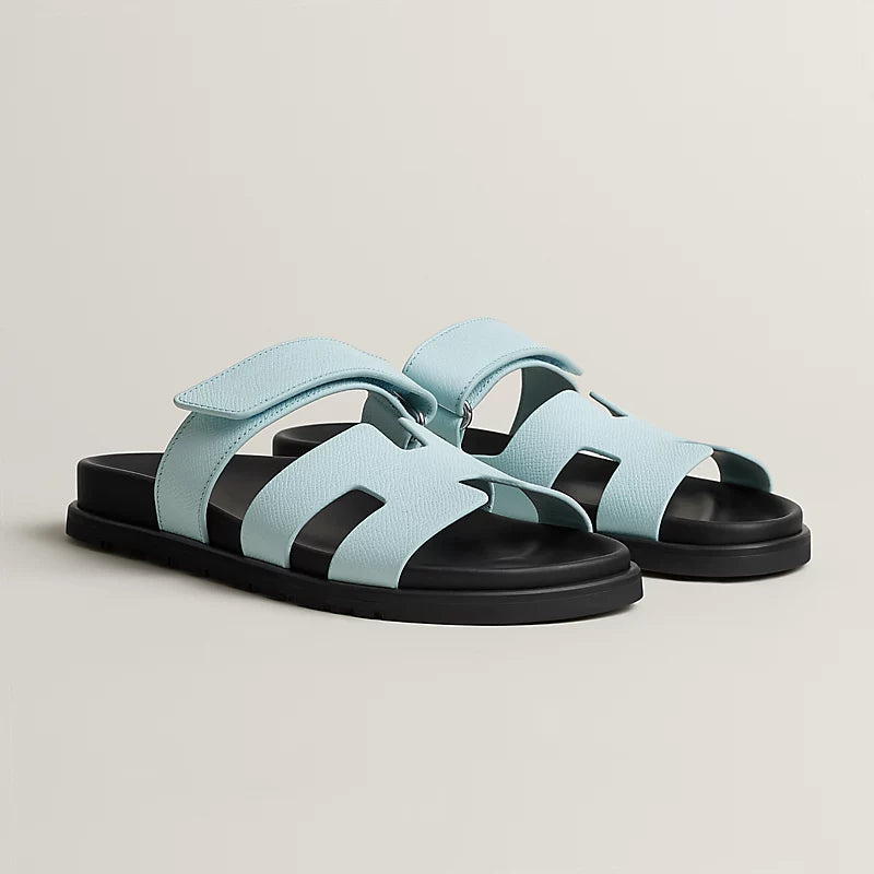 Hermès Chypre Sandals Bleu Brume