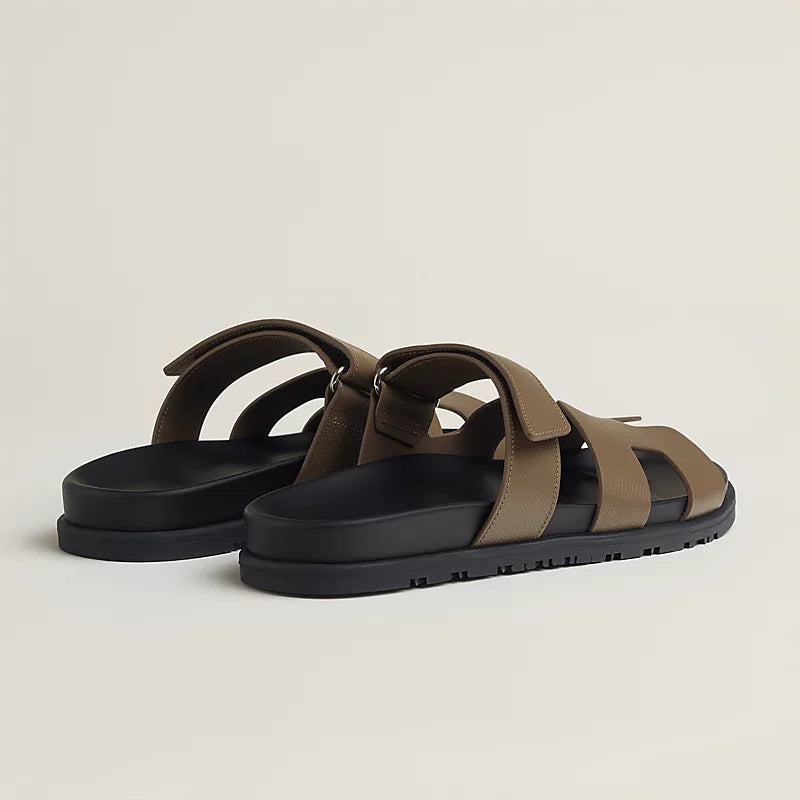 Hermès Chypre Sandals Etoupe