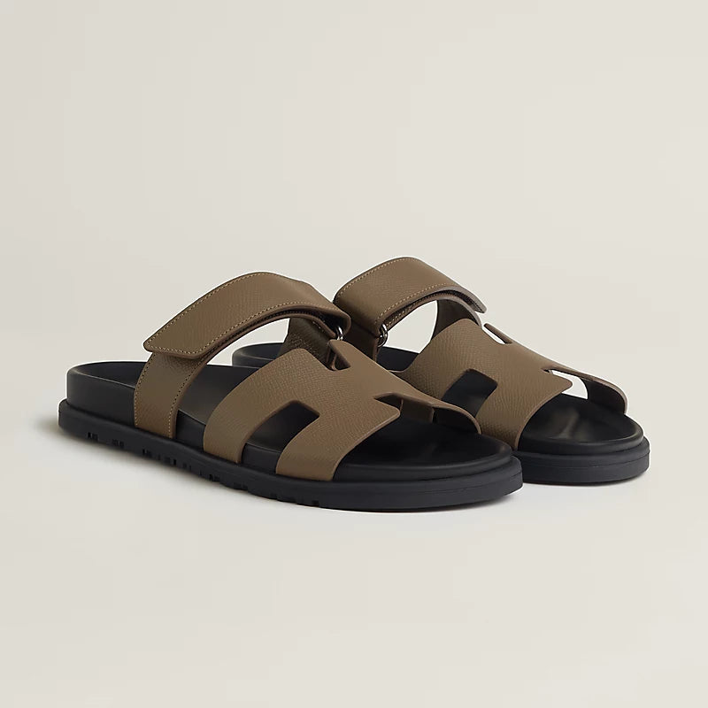 Hermès Chypre Sandals Etoupe
