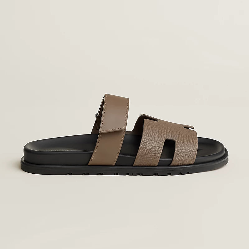 Hermès Mens Chypre Sandals Etoupe