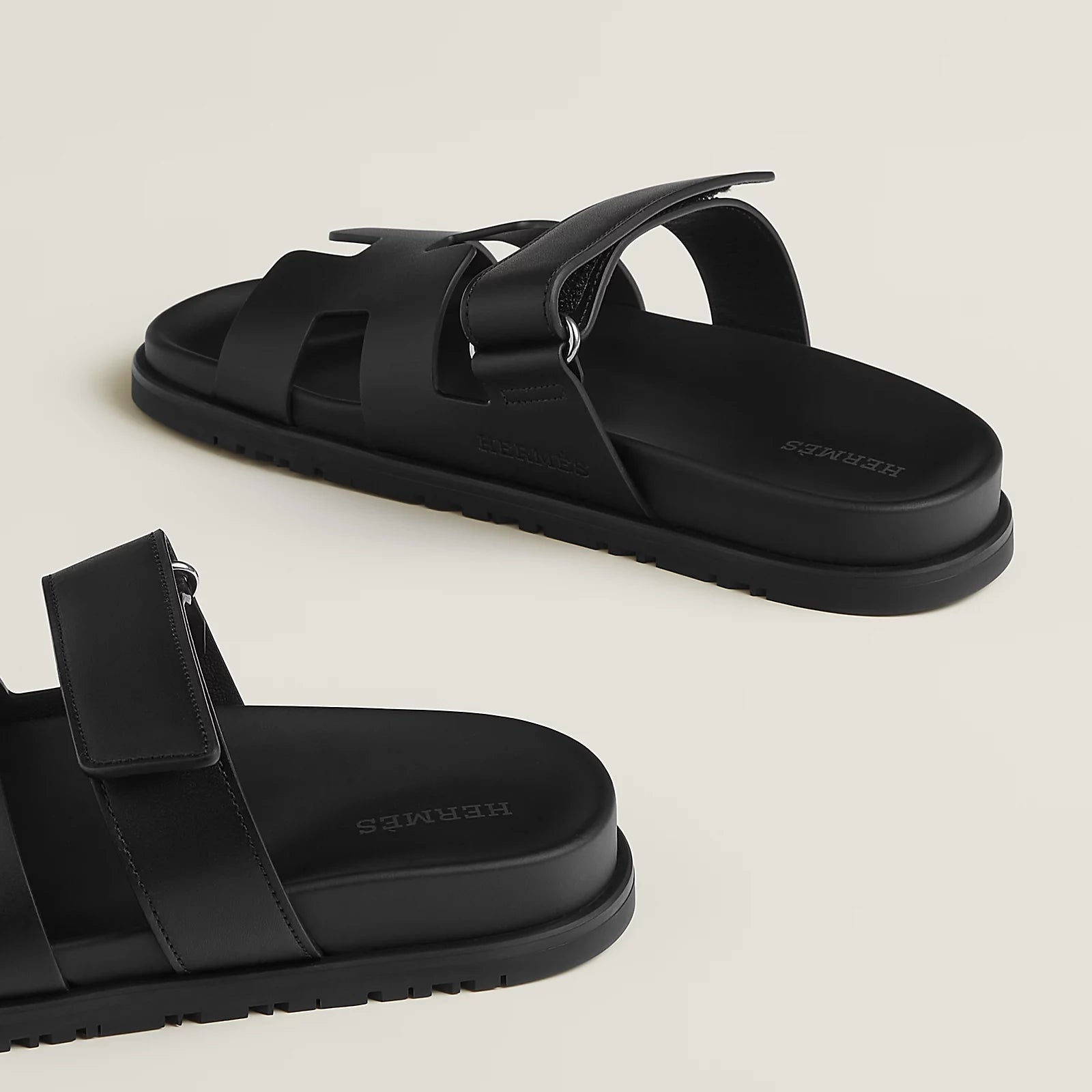 Hermès Chypre Sandals Noir