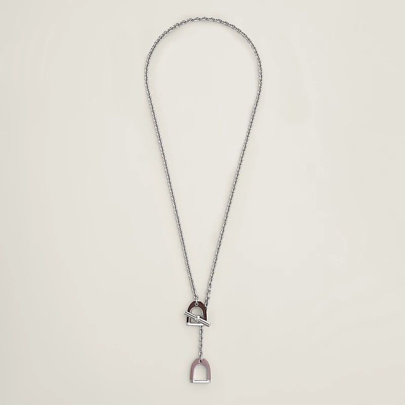 Hermès Etrier Necklace - Glycine / Bordeaux