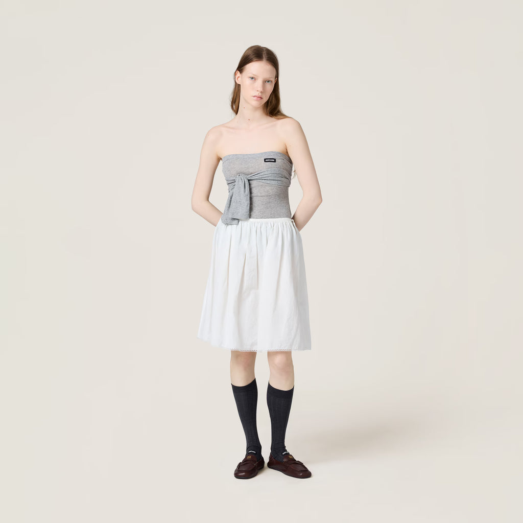 Miu Miu Ribbed jersey top