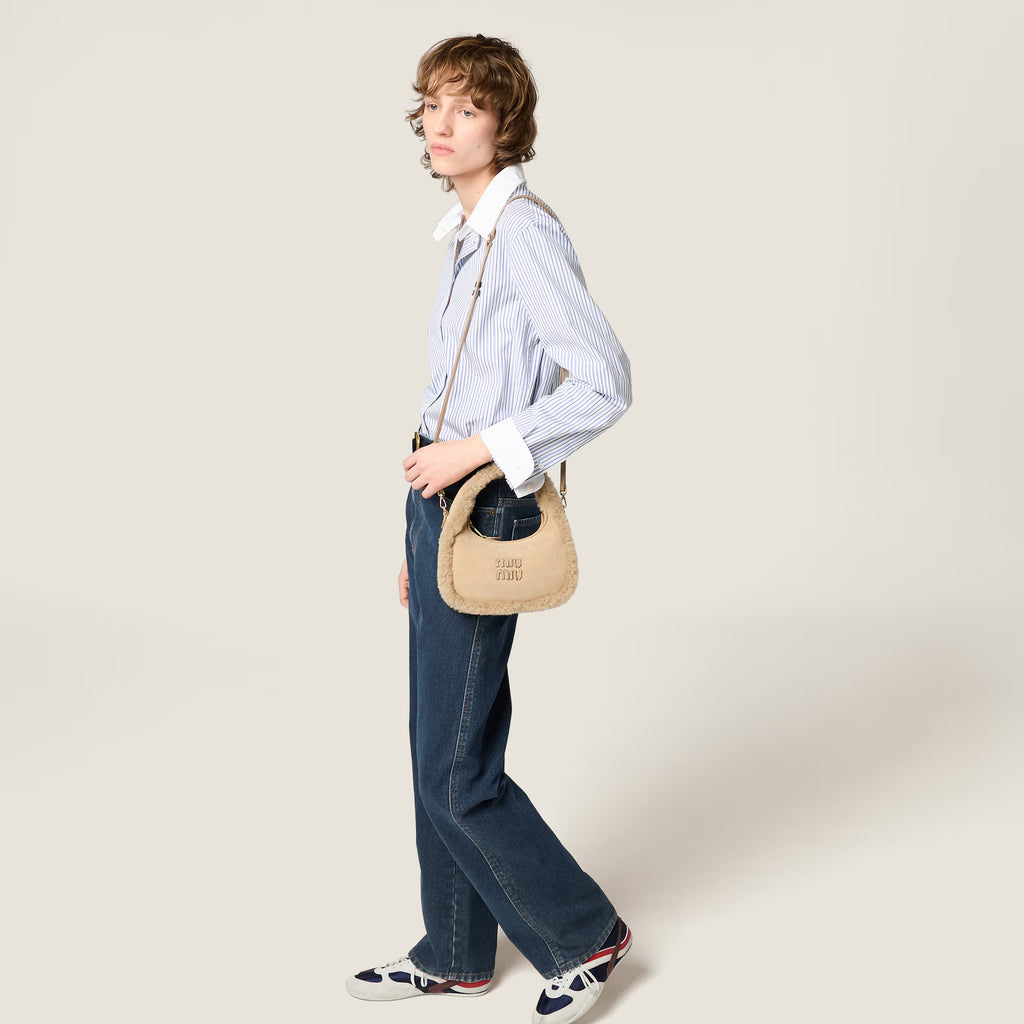 Miu Miu Wander shearling bag