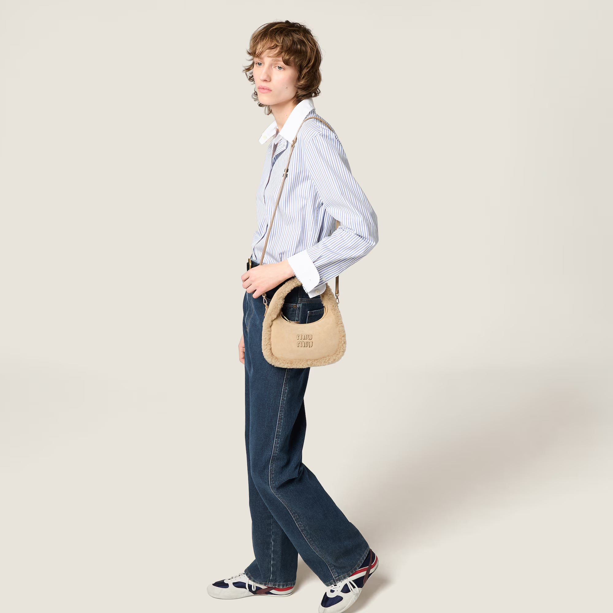 Miu Miu Wander shearling bag