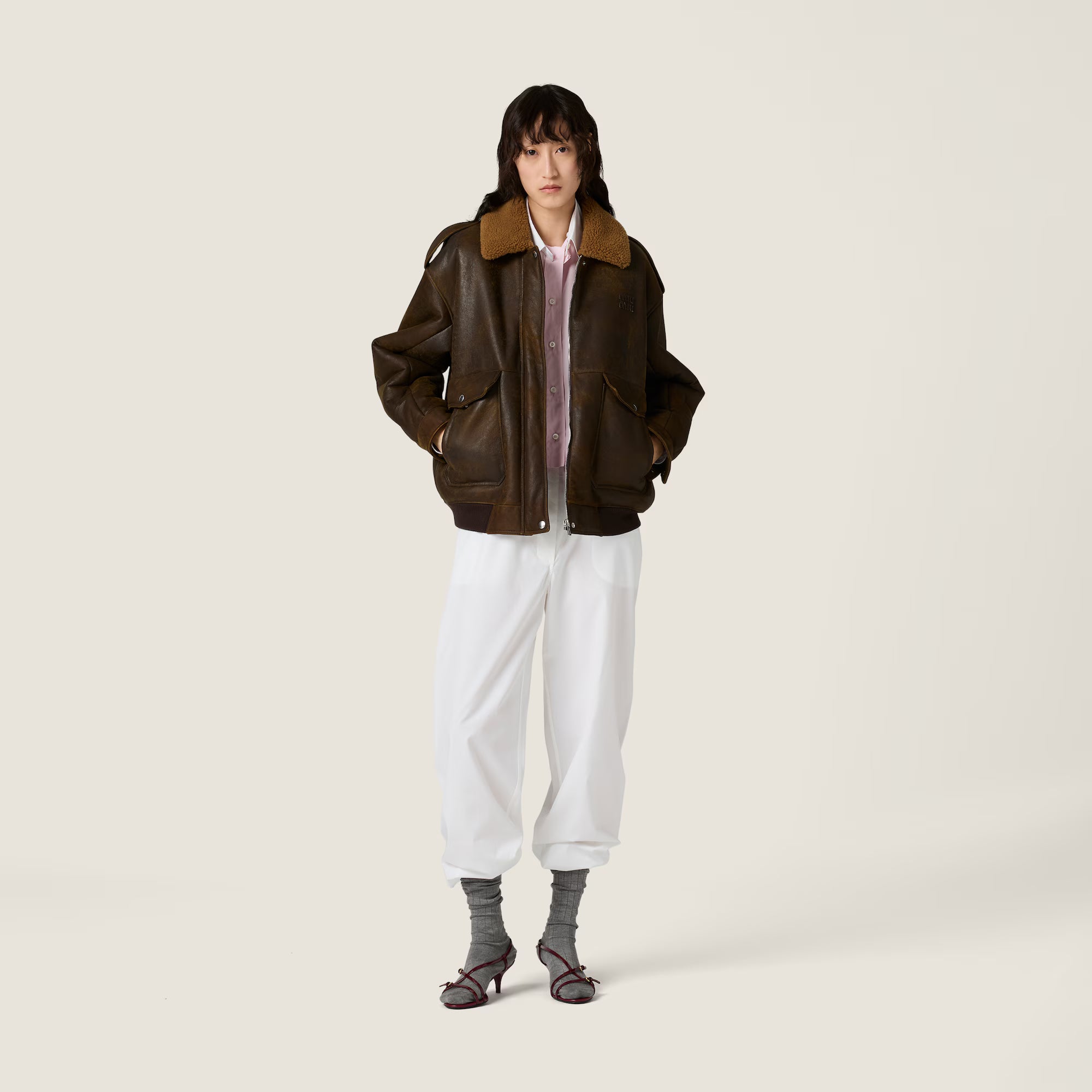 Miu Miu Shearling blouson jacket
