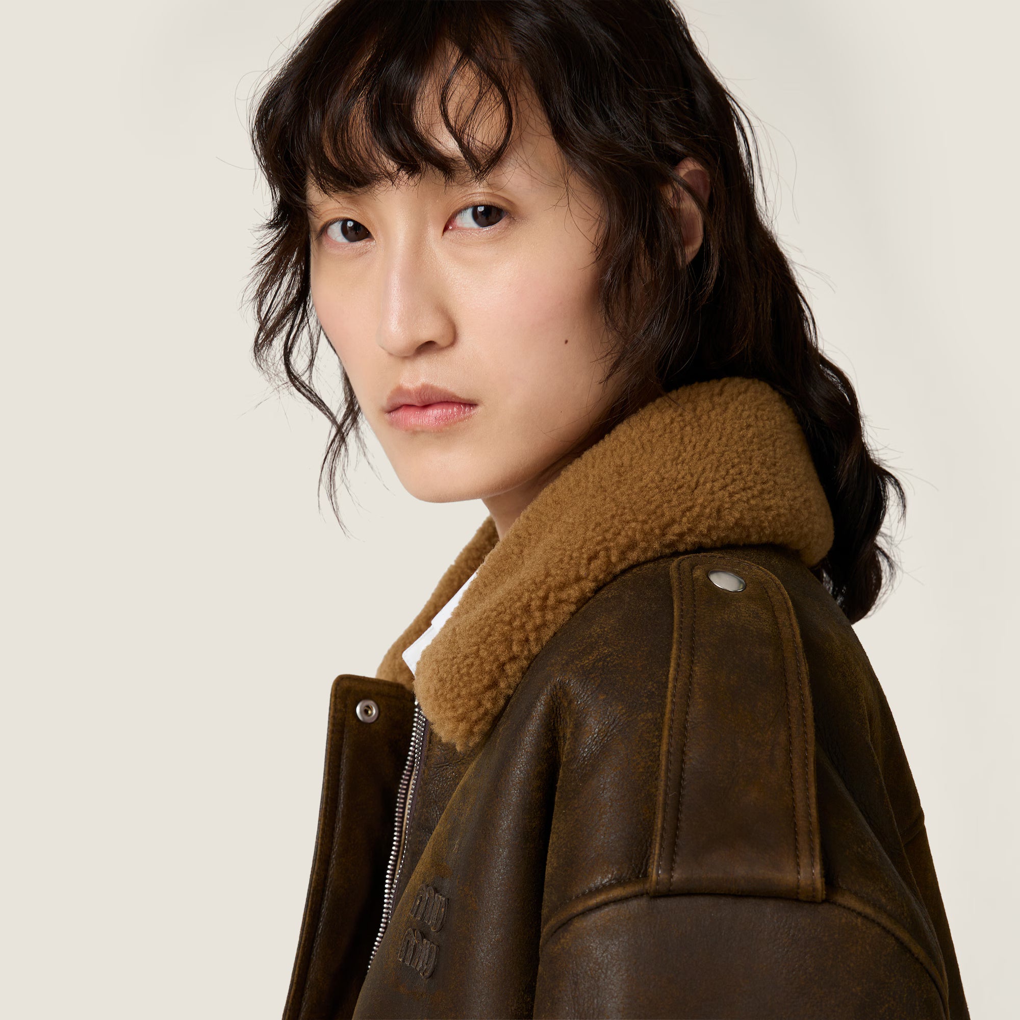 Miu Miu Shearling blouson jacket