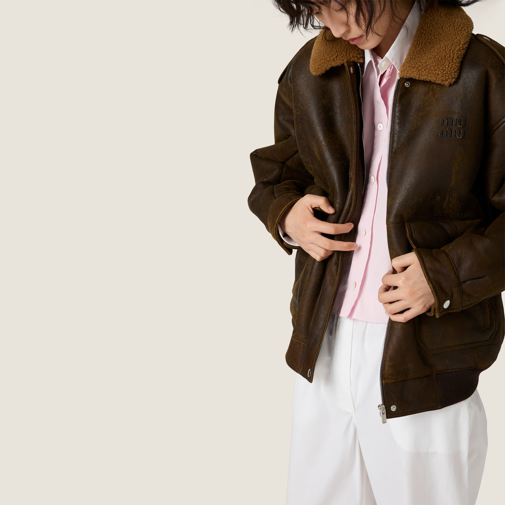 Miu Miu Shearling blouson jacket