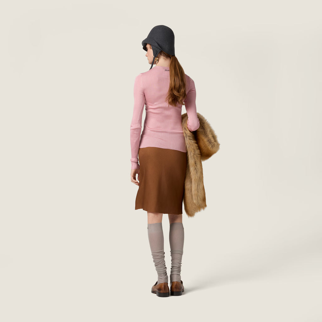 Miu Miu Silk V-neck Sweater