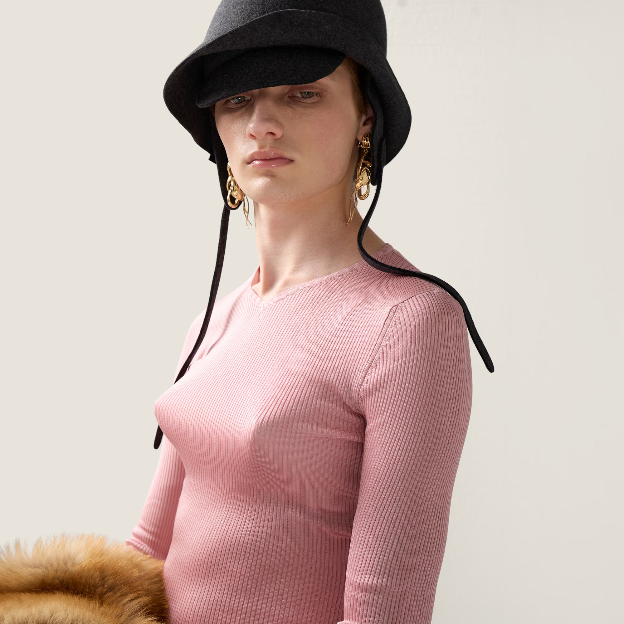 Miu Miu Silk V-neck Sweater