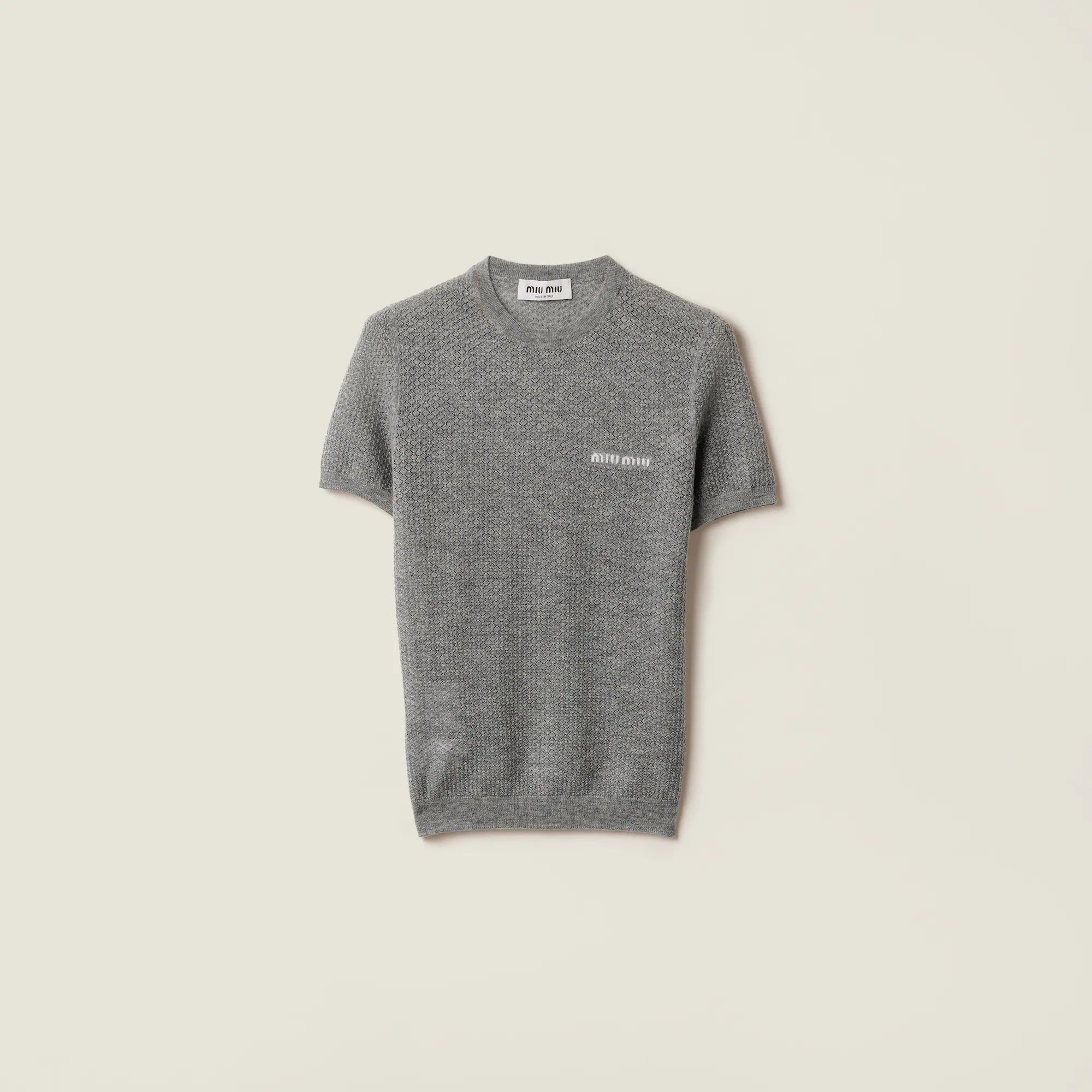 Miu Miu Cashmere Sweater Gray