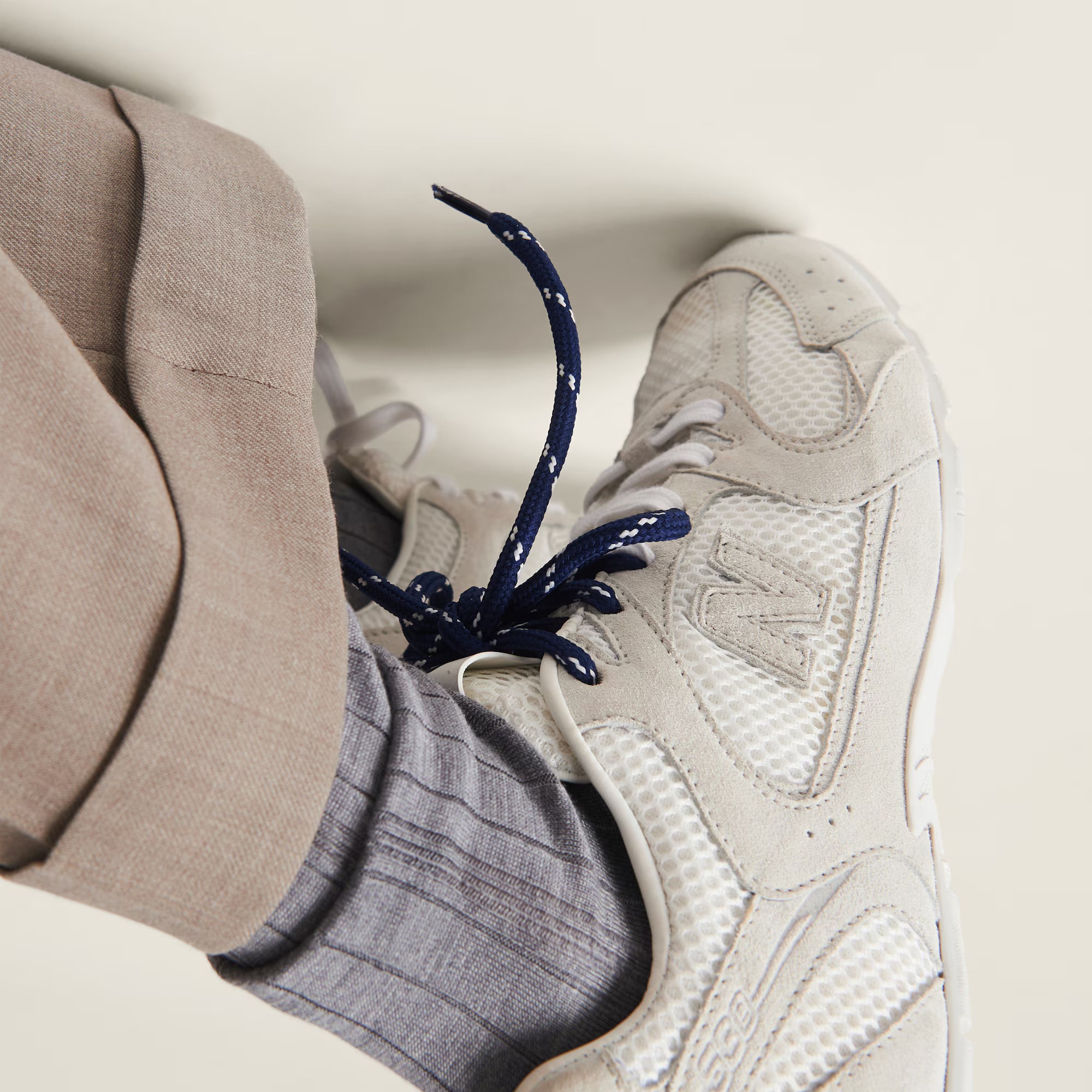 New Balance X Miu Miu 530 SL Suede and Mesh Sneakers