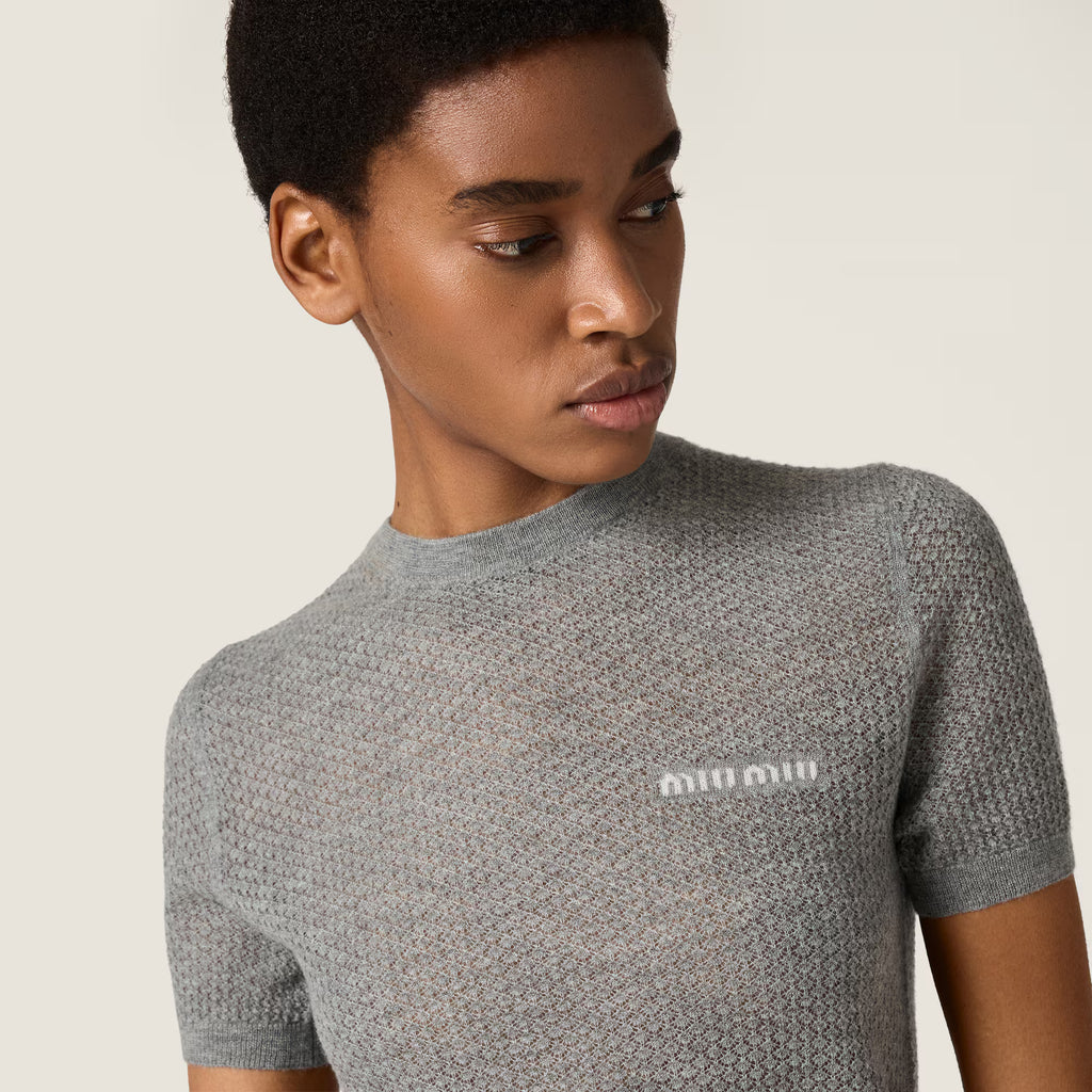 Miu Miu Cashmere Sweater Gray