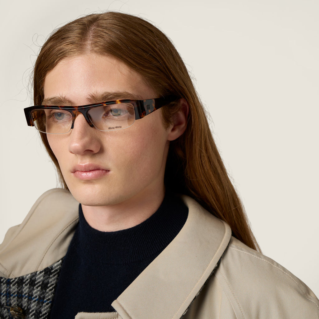 Miu Miu Reversible twill and check trench coat