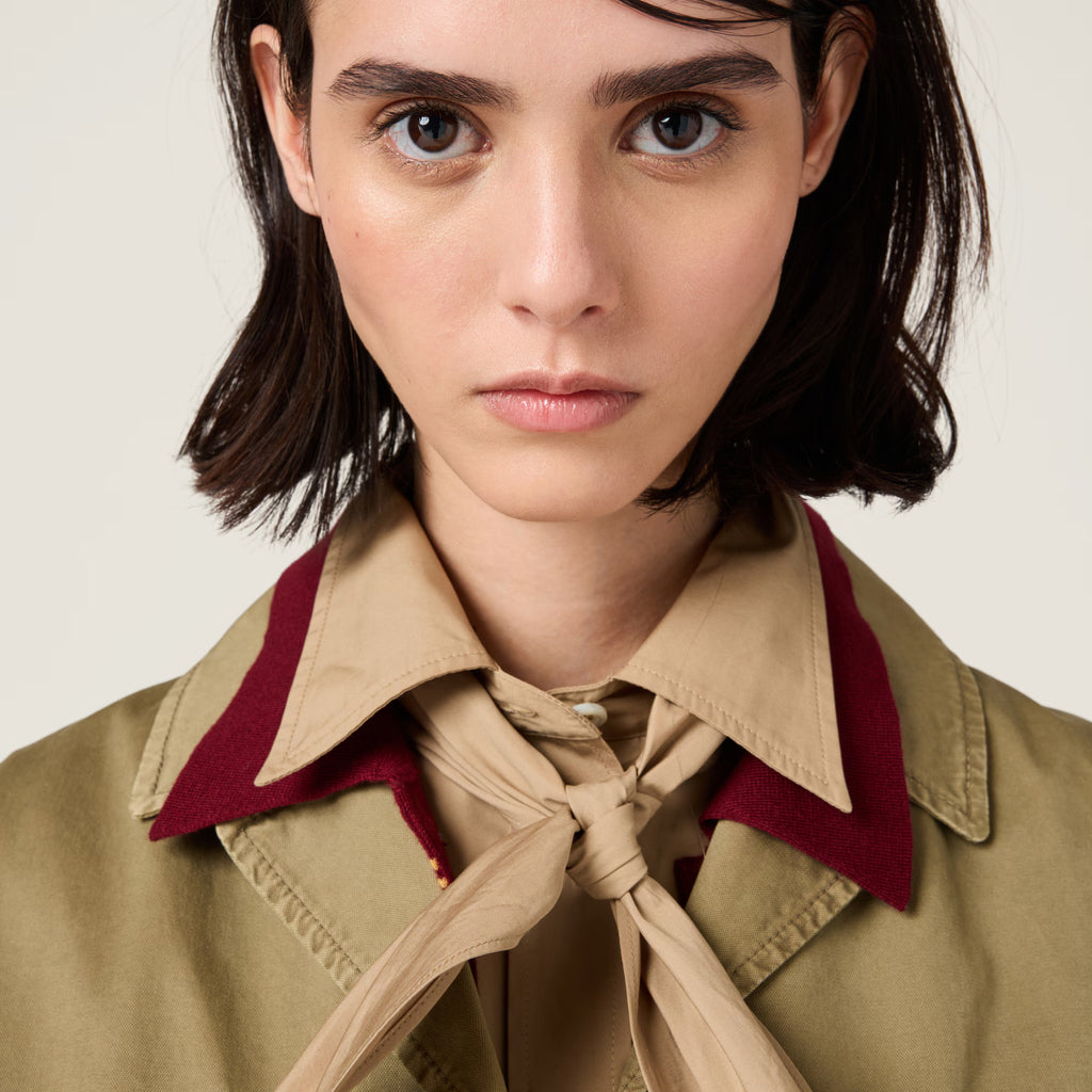 Miu Miu Garment-dyed cotton satin jacket