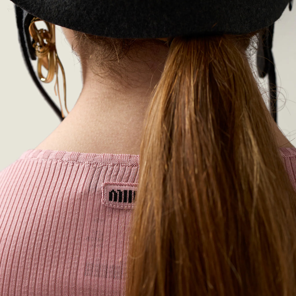 Miu Miu Silk V-neck Sweater