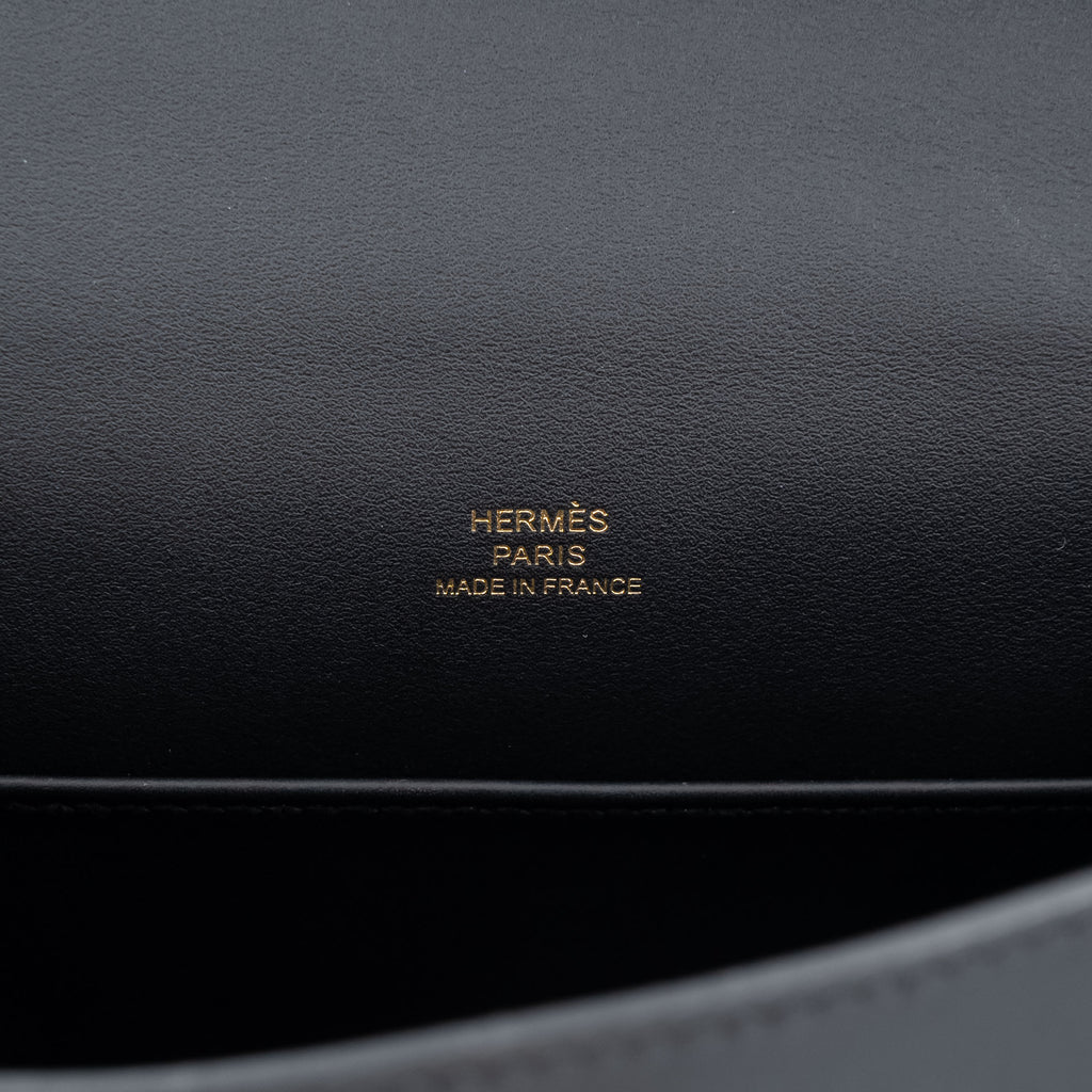 Hermès Kelly Pochette Swift Black GHW