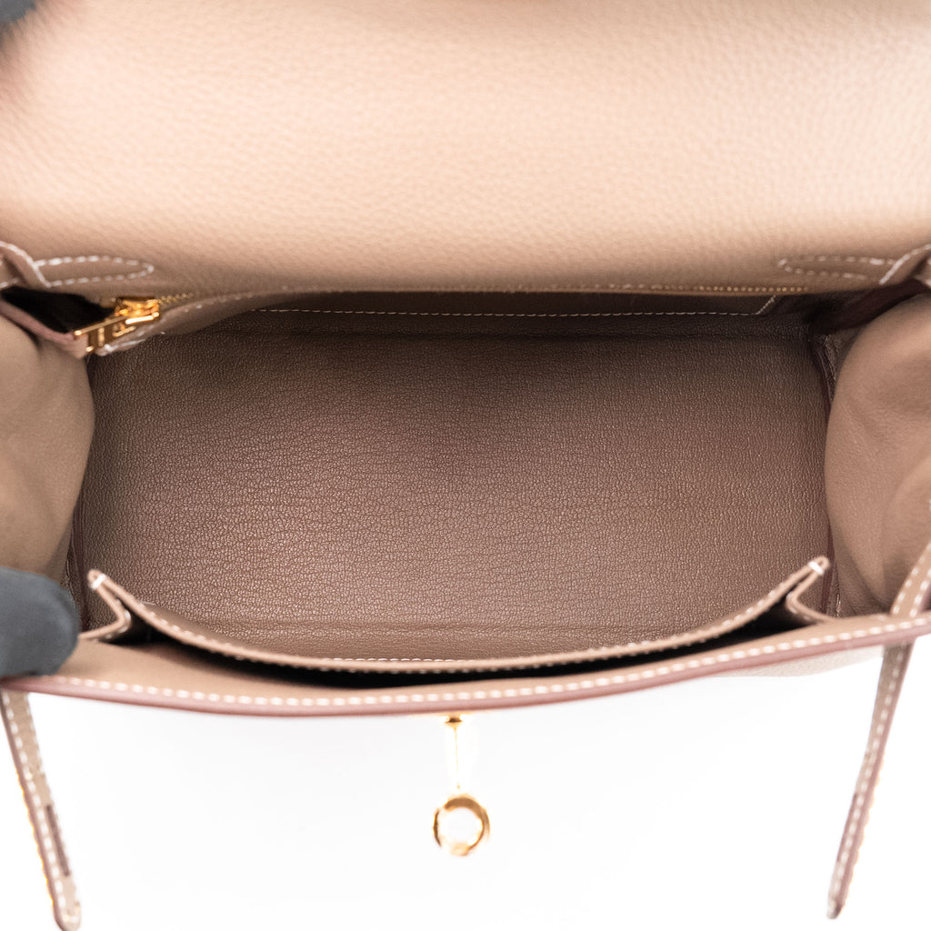 Hermès Kelly 25 Etoupe GHW