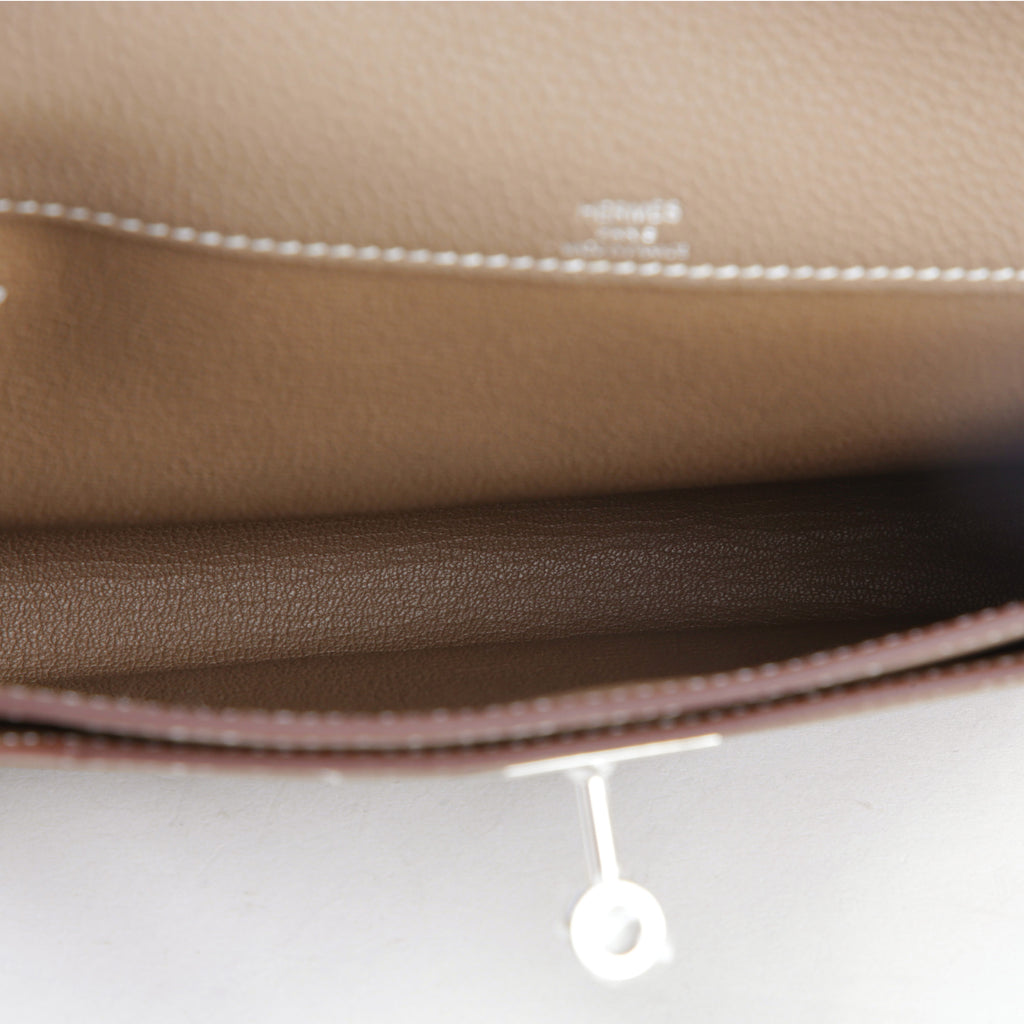 Hermès Kelly Dépêches Etoupe PHW
