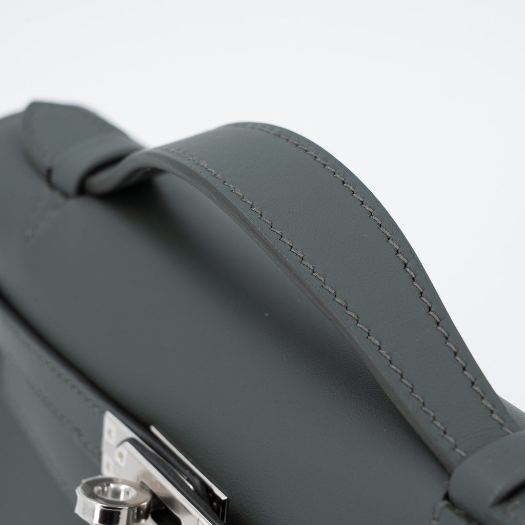 Hermès Kelly Pochette Swift Vert Mangrove PHW