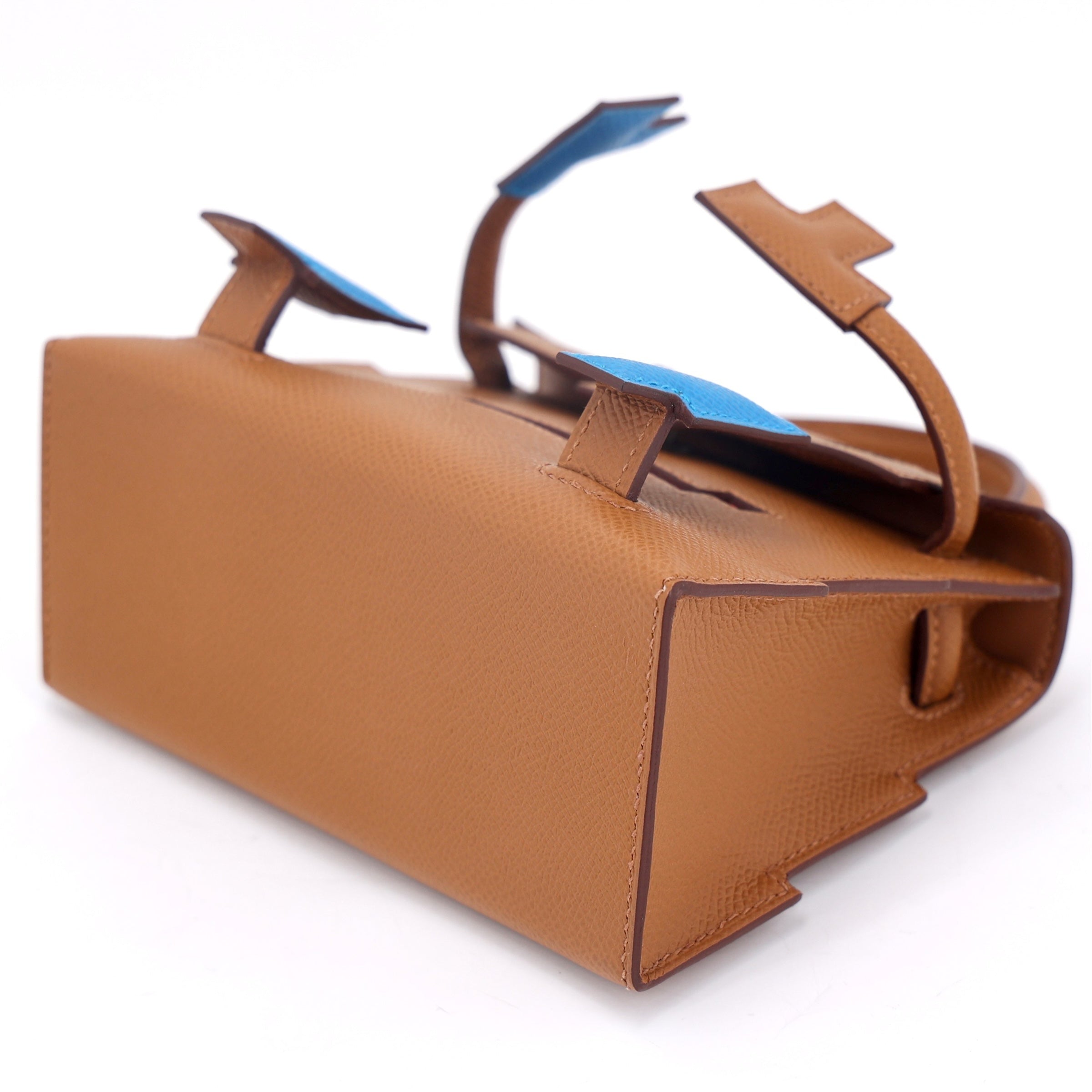 Hermès Kelly Doll Picto Gold Bleu Zanzibar Orange Field Jaune milton PHW