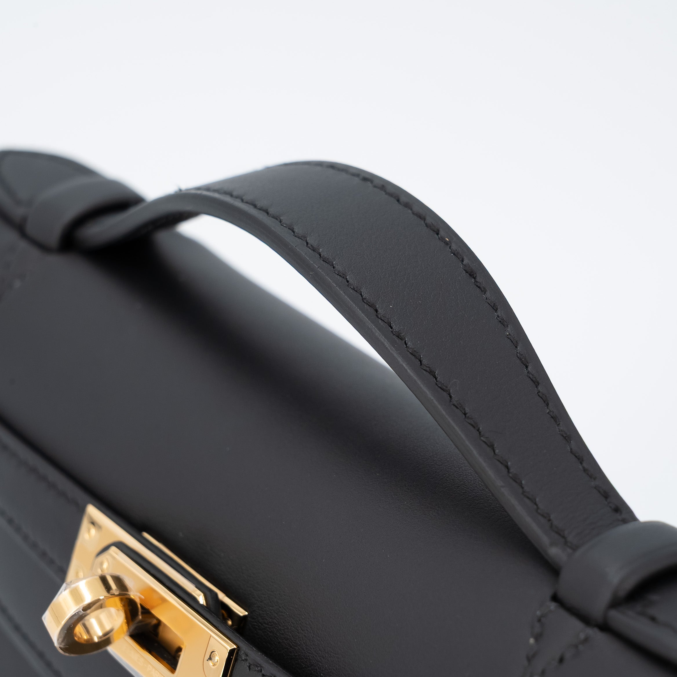 Hermès Kelly Pochette Swift Black GHW