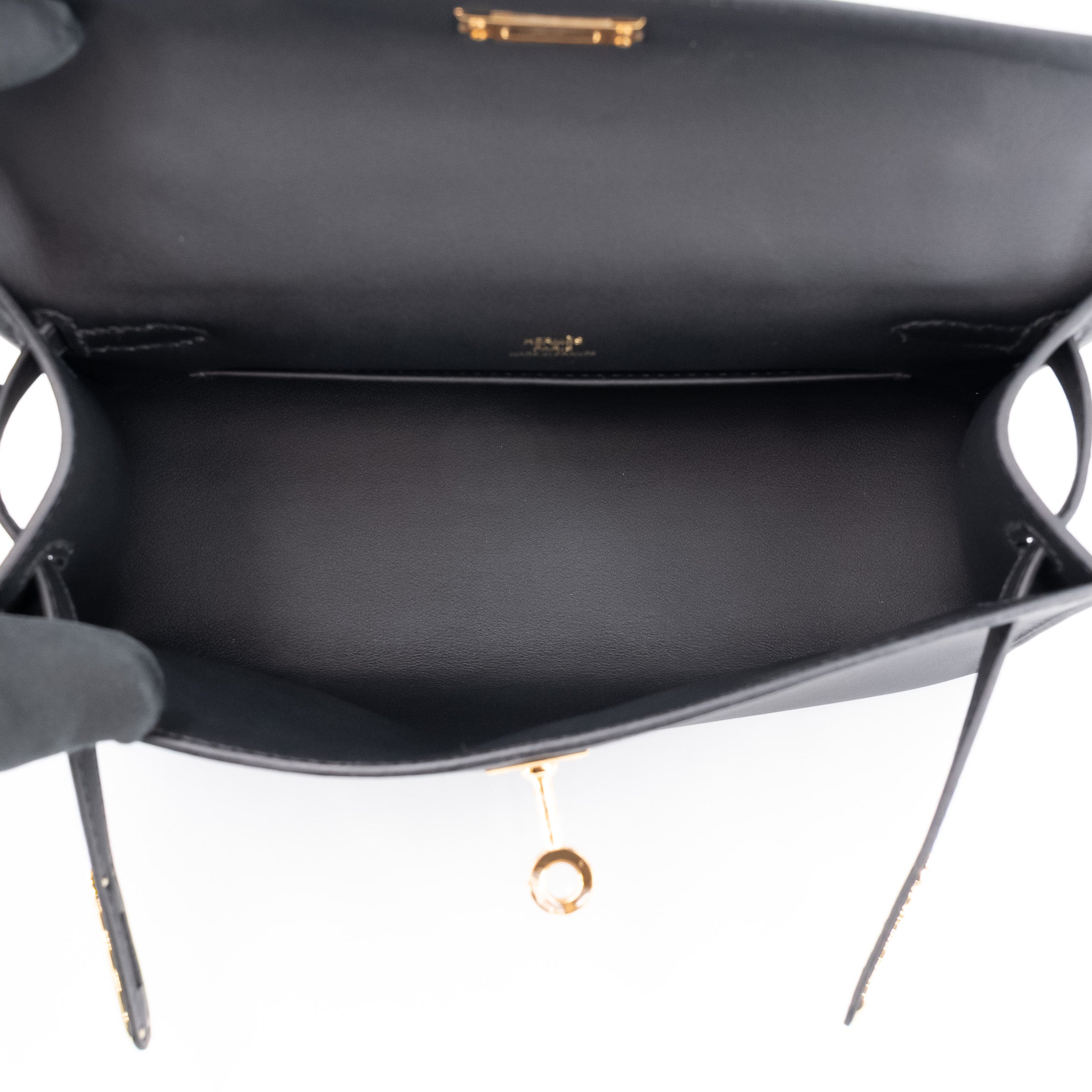 Hermès Kelly Pochette Swift Black GHW
