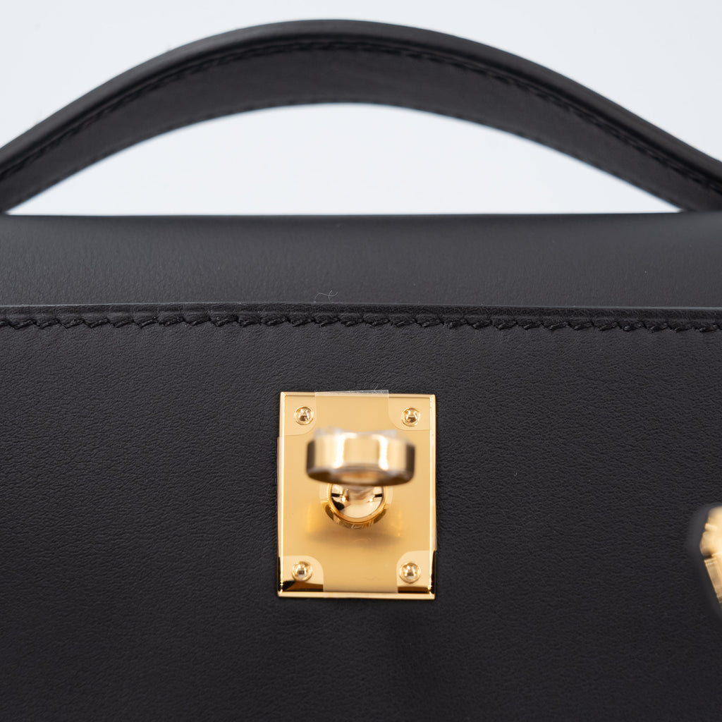 Hermès Kelly Pochette Swift Black GHW