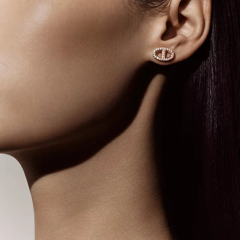 Hermès Farandole Earrings Rose Gold Diamonds