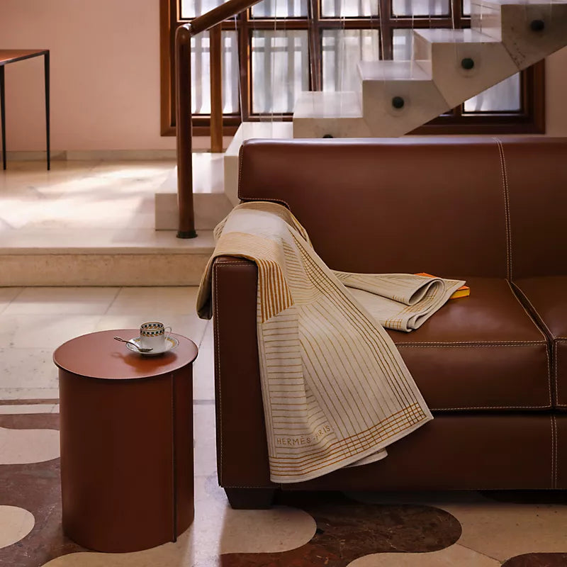 Hermès H Brick blanket ambre