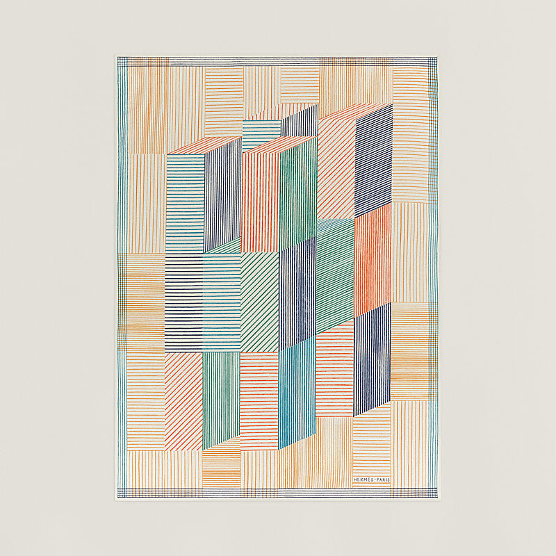 Hermès H Brick blanket multicolore
