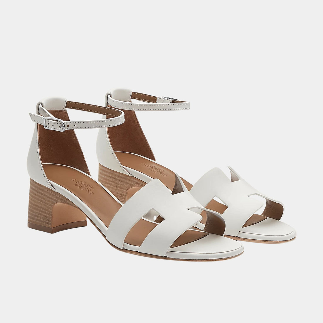 Hermes Encens 50 Sandal in Calfskin - Blanc