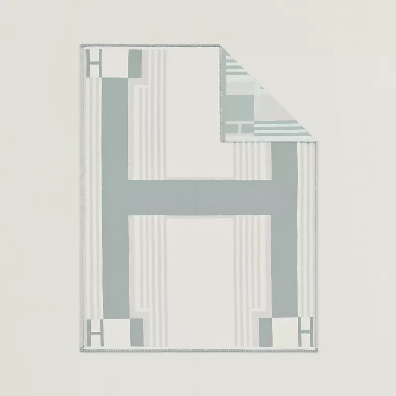 Hermès Ithaque blanket gris / perle
