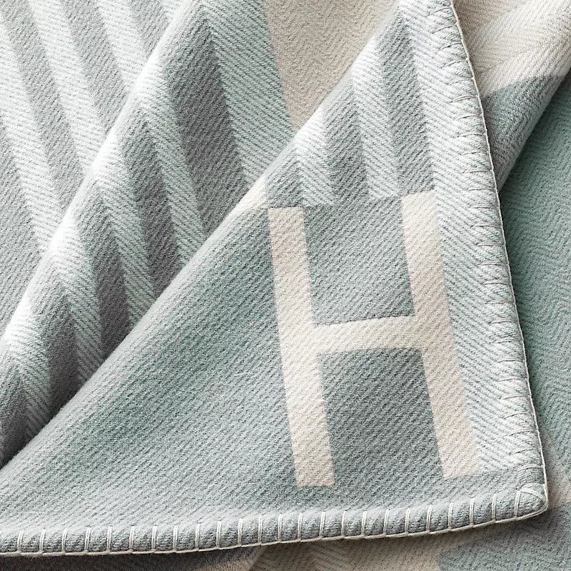 Hermès Ithaque blanket gris / perle