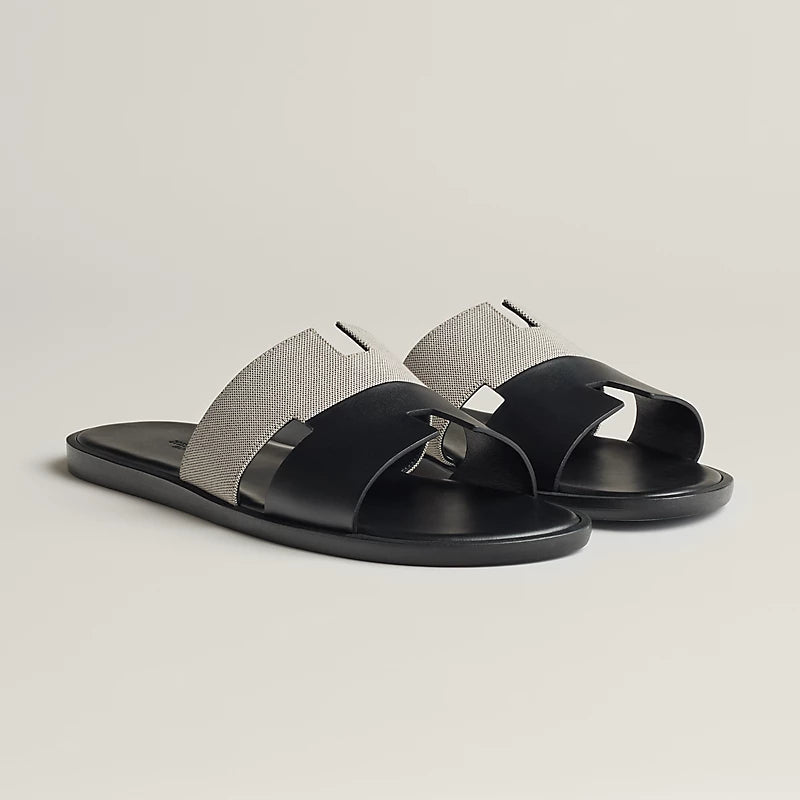 Hermès Izmir Sandal Bleu Prunoir / Noir