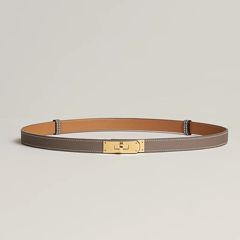 Hermès Kelly 18 belt Étoupe GHW