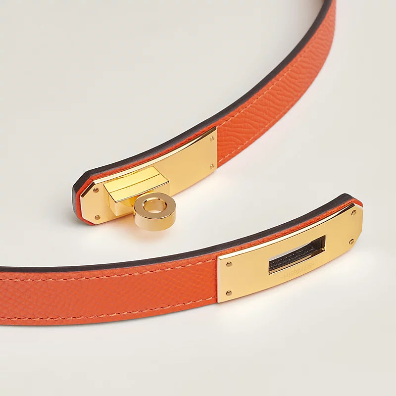 Hermès Kelly 18 belt Orange GHW