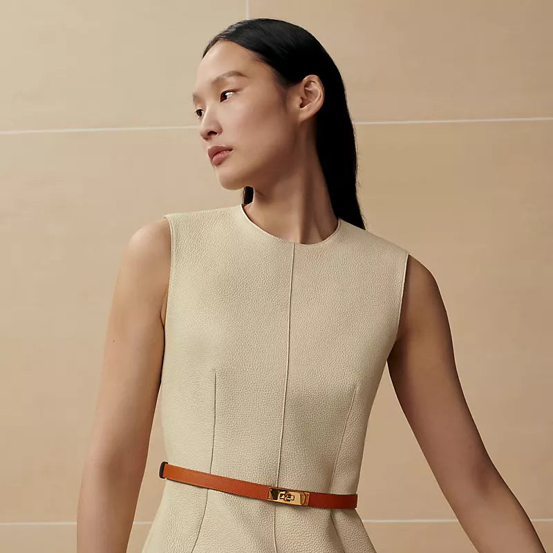 Hermès Kelly 18 belt Feu GHW