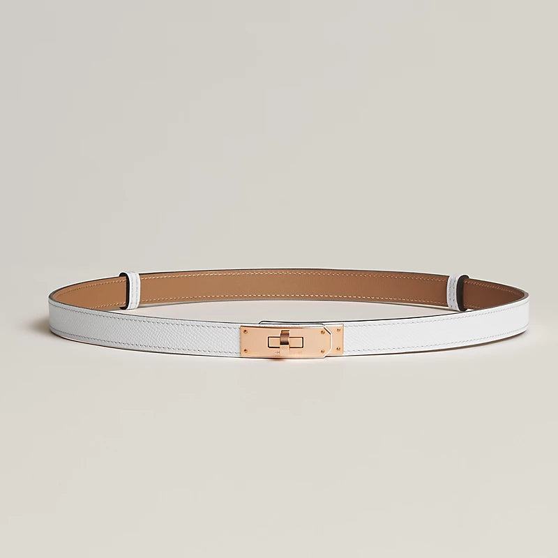 Hermès Kelly 18 belt Blanc RGHW