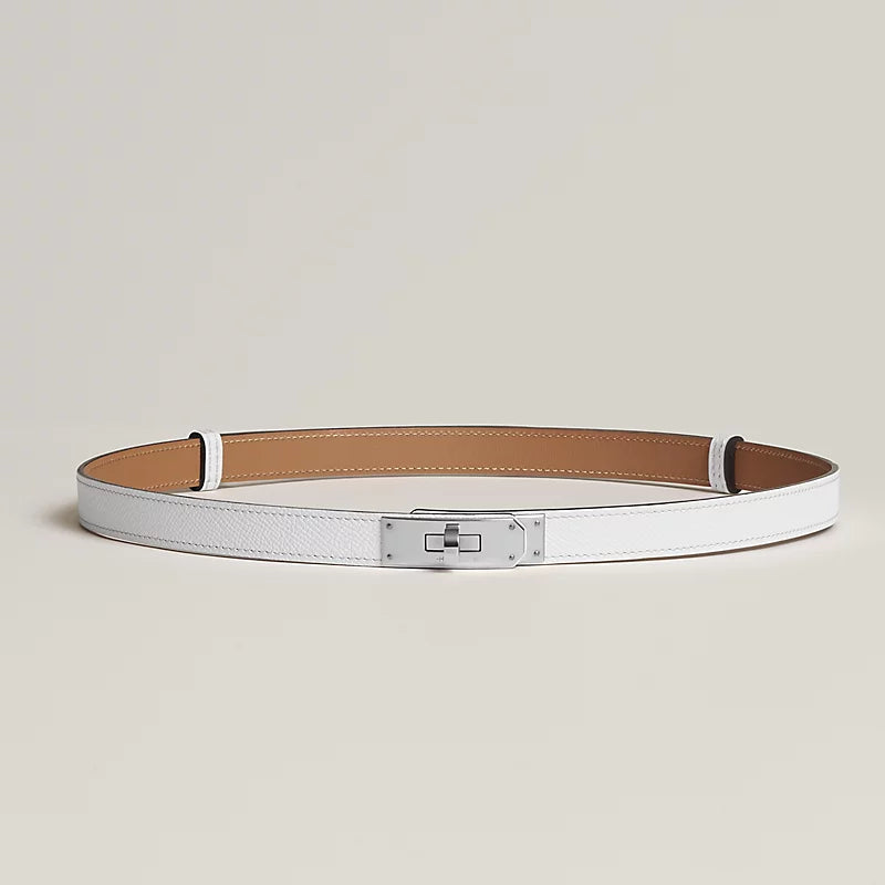 Hermès Kelly 18 belt Blanc PHW